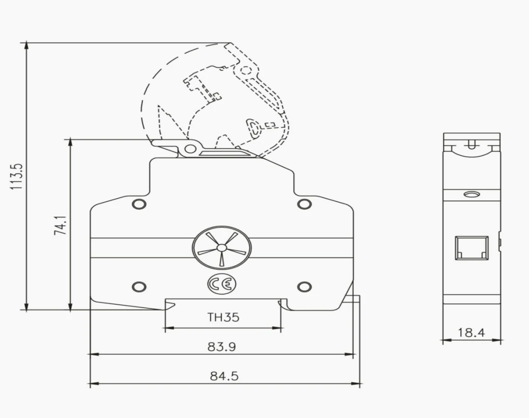 DIN Rail Mount DC Fuse Holder 10*38mm PV Solar 1000V Fuse Base PV Cylindrical Fuse Holder