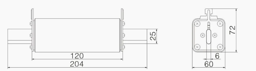 Solar Photovoltaic Fuse 160A 400A Solar Fuse Base PV System DC1500V Solar DC PV Fuse Holder and Fuse Gpv